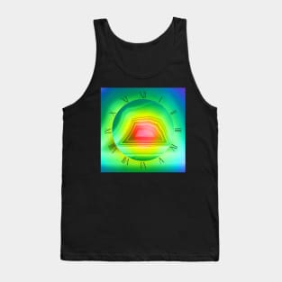 Fancy radiant rainbow colors agate slice mineral Tank Top